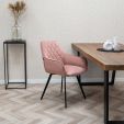 Chaise pour salle à manger Kick Velvet Karl - Rose