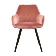 Chaise pour salle à manger Kick Velvet Karl - Rose