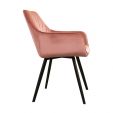Chaise pour salle à manger Kick Velvet Karl - Rose