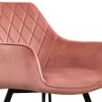 Chaise pour salle à manger Kick Velvet Karl - Rose
