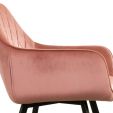Chaise pour salle à manger Kick Velvet Karl - Rose
