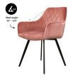 Chaise pour salle à manger Kick Velvet Karl - Rose