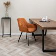 Chaise pour salle à manger Kick Velvet Karl - Orange