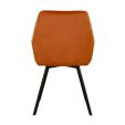 Chaise pour salle à manger Kick Velvet Karl - Orange