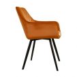 Chaise pour salle à manger Kick Velvet Karl - Orange