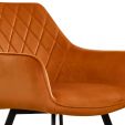 Chaise pour salle à manger Kick Velvet Karl - Orange