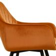 Chaise pour salle à manger Kick Velvet Karl - Orange