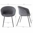 Chaise pour salle à manger Kick Kate - Anthracite
