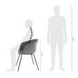 Chaise pour salle à manger Kick Kate - Anthracite