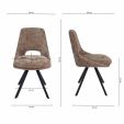 Chaise de salle à manger Kick Lena - Taupe