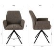 Chaise de salle à manger Kick Lex - Taupe