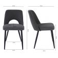 Chaise de salle à manger Kick Mare - Gris foncé