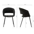 Chaise de salle à manger Kick Mette - Noir