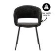 Chaise de salle à manger Kick Mette - Noir