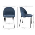 Chaise pour salle à manger Kick Noa - Bleu