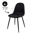 Chaise de salle à manger Kick Noor - Noir