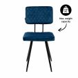 Chaise de salle à manger Kick Toby - Bleu foncé