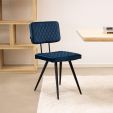 Chaise de salle à manger Kick Toby - Bleu foncé