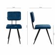Chaise de salle à manger Kick Toby - Bleu foncé