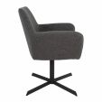 Chaise tournante Kick Viktor Boucle - Gris foncé