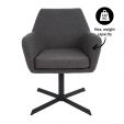 Chaise tournante Kick Viktor Boucle - Gris foncé