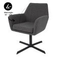 Chaise tournante Kick Viktor Boucle - Gris foncé