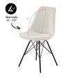 Chaise scandinave Kick Jens - Blanc