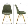 Chaise scandinave Kick Jen - Vert