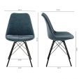 Chaise scandinave Kick Jens - Bleu