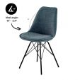 Chaise scandinave Kick Jens - Bleu
