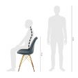 Chaise scandinave Kick Jen - Bleu
