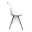 Chaise scandinave Kick Metal Luuk - Blanc