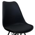 Chaise scandinave Kick Metal Luuk - Noir