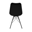 Chaise scandinave Kick Metal Luuk - Noir
