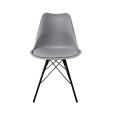 Chaise scandinave Kick Metal Luuk - Gris