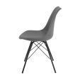 Chaise scandinave Kick Metal Luuk - Gris foncé