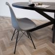 Chaise scandinave Kick Metal Luuk - Gris foncé