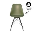 Chaise scandinave Kick Metal Luuk - Vert foncé