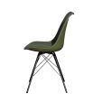 Chaise scandinave Kick Metal Luuk - Vert foncé