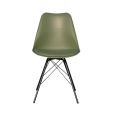 Chaise scandinave Kick Metal Luuk - Vert foncé