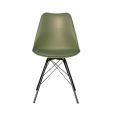 Chaise scandinave Kick Metal Luuk - Vert foncé