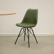 Chaise scandinave Kick Metal Luuk - Vert foncé