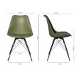 Chaise scandinave Kick Metal Luuk - Vert foncé