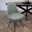 Kick - Chaise scandinave Metal Luuk - Vert menthe