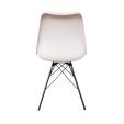 Chaise scandinave Kick Metal Luuk - Champagne