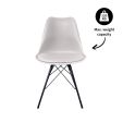 Chaise scandinave Kick Metal Luuk - Champagne