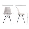 Chaise scandinave Kick Metal Luuk - Champagne