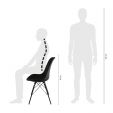 Chaise scandinave Kick Velvet - Noir - Noir
