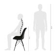 Chaise scandinave Kick Velvet - Noir - Noir
