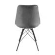 Chaise scandinave Kick Velvet - Gris - Gris